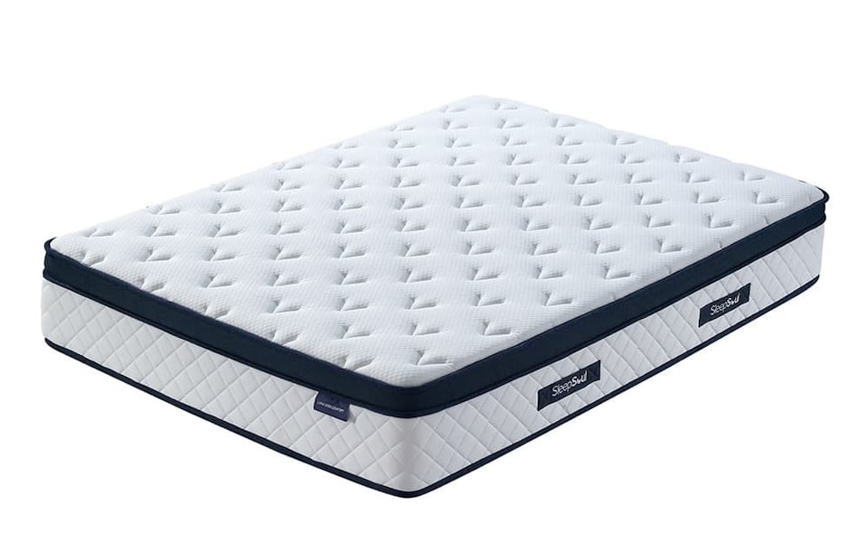 image 1 of SleepSoul Luna 2000 Comfort Pillow Top Mattress Superking | White | Super King | 1