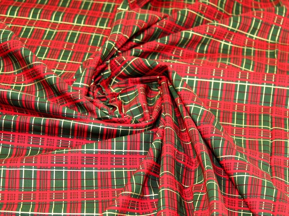 Red Metallic 100% Cotton Fabric for Bag Making, Dressmaking, Quilting, 140cm / 55" Wide - per metre