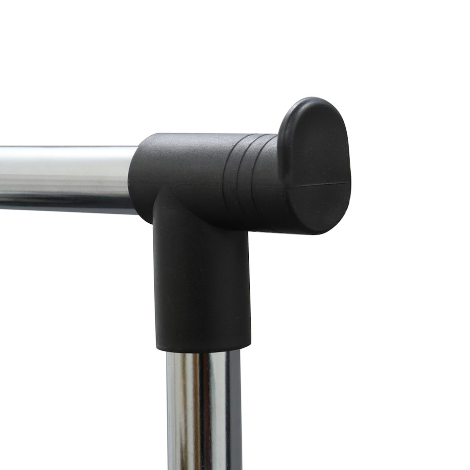image 1 of JVL Adjustable Garment Rack Clothing Rail with Wheels