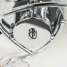 ValueLights 3 Way Chrome And Clear Acrylic Jewel Intertwined Rings Design Ceiling Light