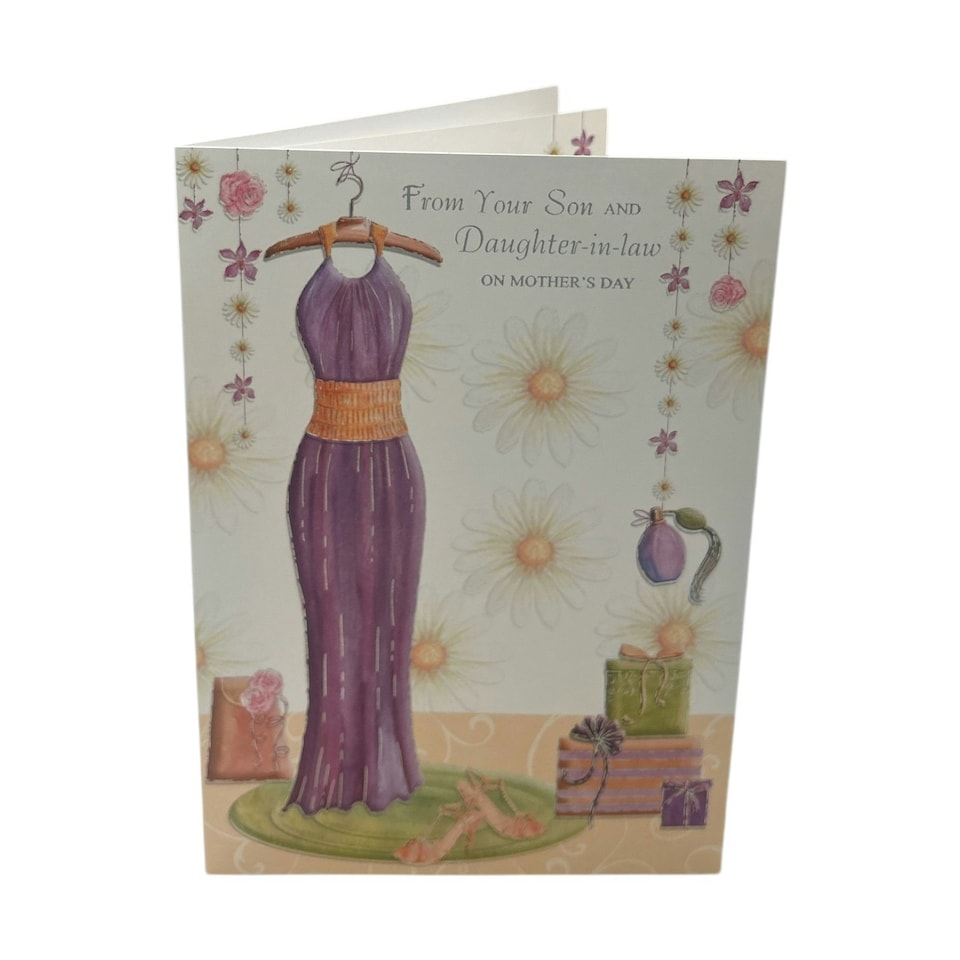 image 1 of "From Your Son and Daughter-in-Law" On Mother's Day Greeting Card