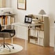 image 7 of HOMCOM Folding Dining Table, Kitchen Table with Shelves