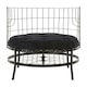 image 1 of Distinctive Cage Style Black Finish Chair, Fabric Upholstered Arm Chair For Bedroom, Stylish Armchair Black
