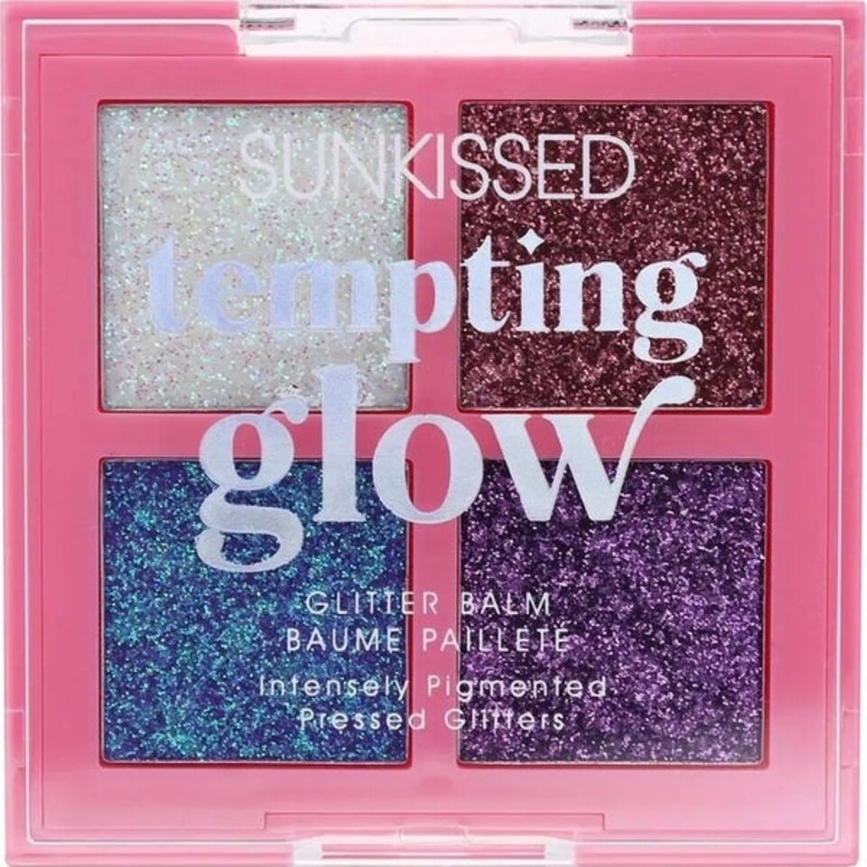 image 1 of Sunkissed Tempting Glow Glitter Balm Eyeshadow Palette 6.4g