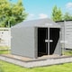 image 5 of Outsunny 1.6 x 2.2m Garden Storage Shed Tent, Portable Shed Shelter with Galvanised Steel Frame and Large Door, for Motorbike, Garden Tools, Bike Storage, Light Grey | Grey | Light Grey | 1