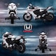 image 9 of HOMCOM Honda Licensed 6V Kids Electric Motorbike Ride On Motorcycle Vehicle with Headlights, Music, Training Wheels, for Ages 3-5 Years White