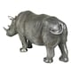 image 4 of 26cm Rhino ornament, heavy antique silver effect, great safari animal-lover gift