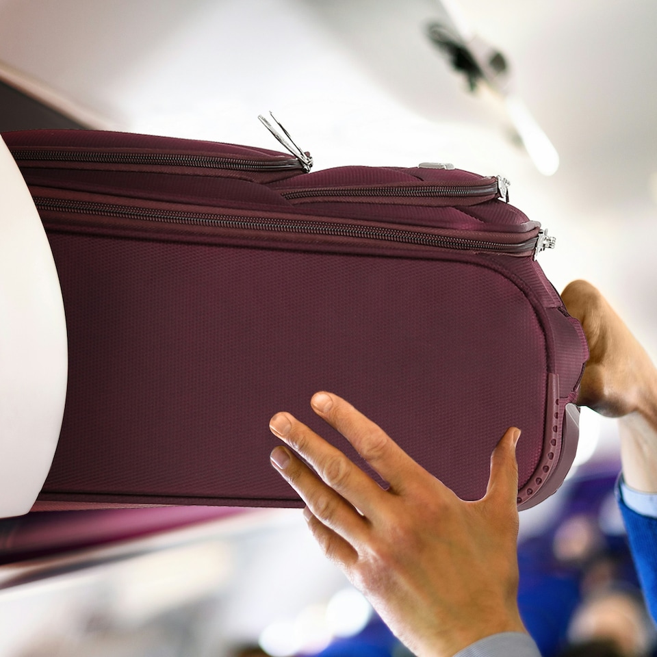 image 1 of Flight Knight Lightweight 4 Wheel 800D Soft Case Suitcases Anti Crack Cabin & Hold Luggage Options 100 Airlines Approved - Including easyJet, BA & Many More! Red | Burgundy | Large