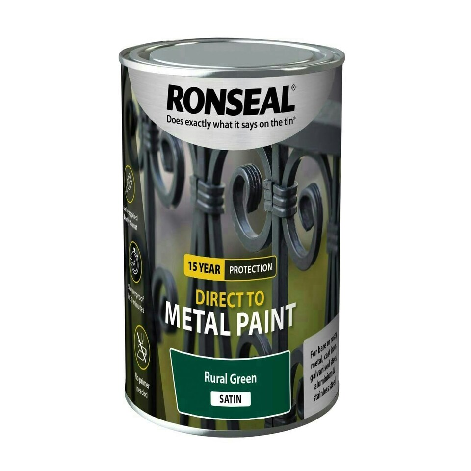 Direct to Metal Paint Rural Green Satin 750ml - RSLDTMRGS750