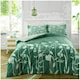 image 2 of Gigi Floral Printed Duvet Cover Set Reversible Polycotton Beddings Green | Double