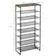 image 5 of HOMCOM 8-Tier Shoe Rack, Shoe Storage Organizer with Mesh Shelves, Free Standing Shoe Shelf Stand for 21-24 Pairs of Shoes for Entryway, Hallway, Closet, Grey