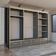 image 3 of Sliding Wardrobes 4U Sydney High Gloss Sliding Wardrobe with Mirror, LED & Drawers - 203cm or 253cm | Grey | Grey203cm | 253cm