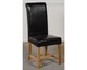image 7 of Oslo 90 x 90 cm Oak Small Dining Table and 4 Washington Leather Chairs | Black | Black