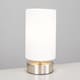 image 3 of ValueLights Pair Francis Chrome Touch Table Lamp White Shades | Silver