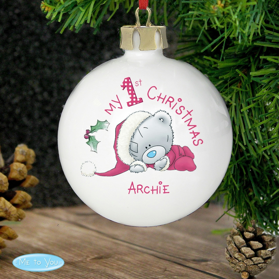 image 1 of Personalised Me To You My 1st Christmas Bauble