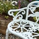 image 5 of Cast Aluminium Garden Bench Metal Frame 2 Seater Patio Chair Outdoor Seating | White