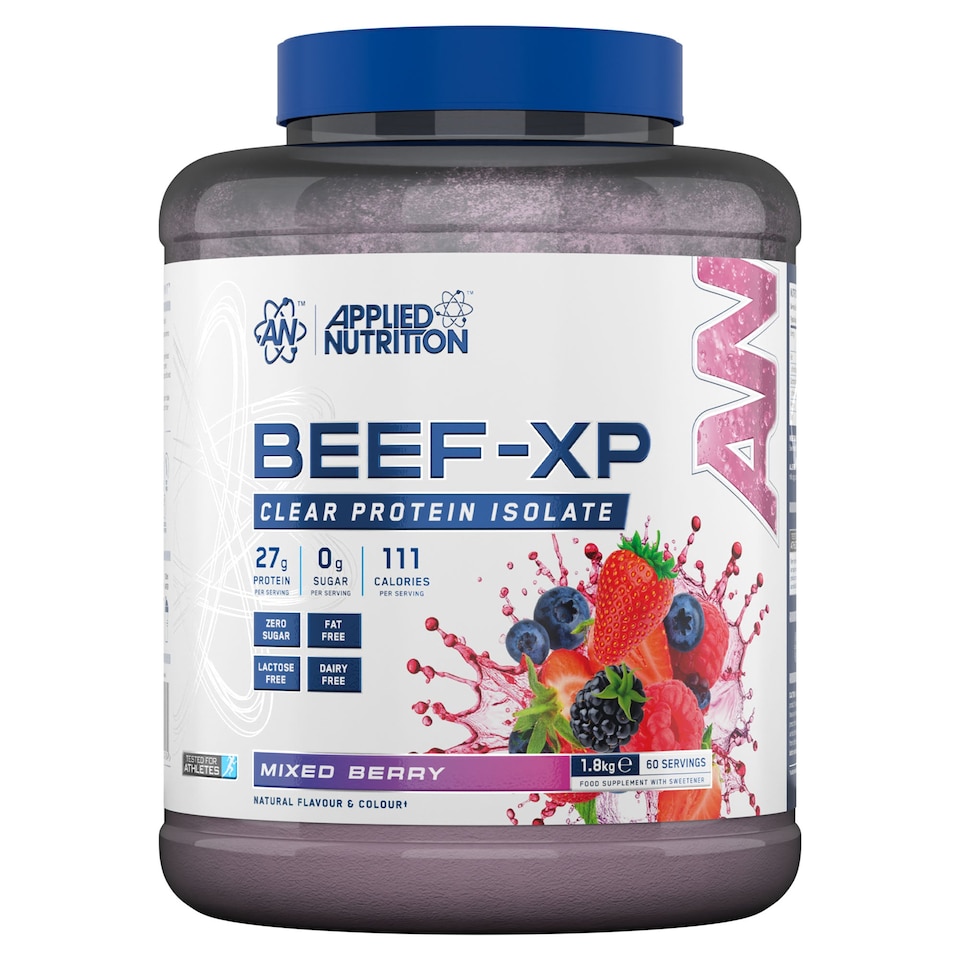 image 1 of Applied Nutrition Beef-XP Clear Protein Isolate Powder - Mixed Berry - 60 Servings