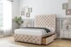 image 4 of Sloomy Watson Sand Naples Divan Bed Base 2 Drawers Foot-End With 26 Inch Strutted Headboard & 12 Inch Matching Footboard | Cream | Sand | Small Double | 1