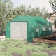 image 2 of Outsunny 3.5 x 3 x 2m Outdoor Tunnel Greenhouse w Roll Up Door 6 Windows Green