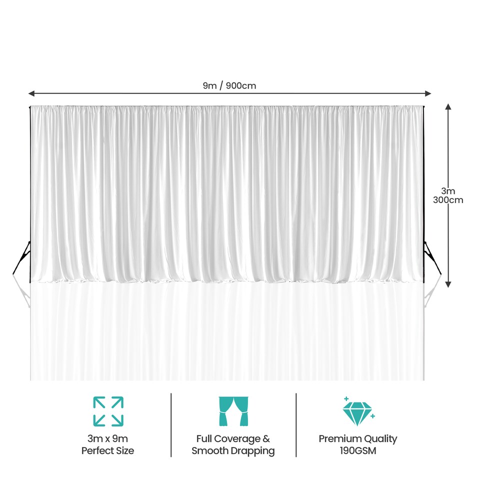 image 1 of Blackout Polyester Photography Backdrop for Studio Photo Shoot - 3x9m
