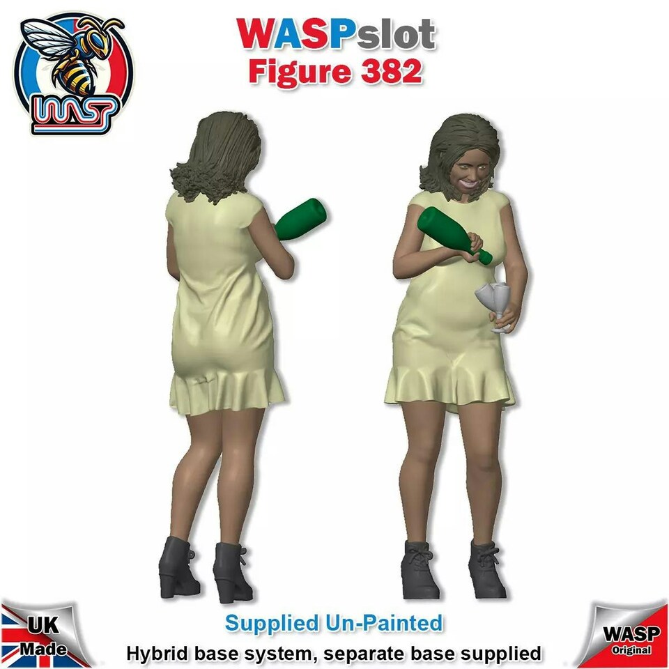 image 1 of Trackside Unpainted Figures Party Ladies x 3 Scenery Set 128 1:32 Wasp