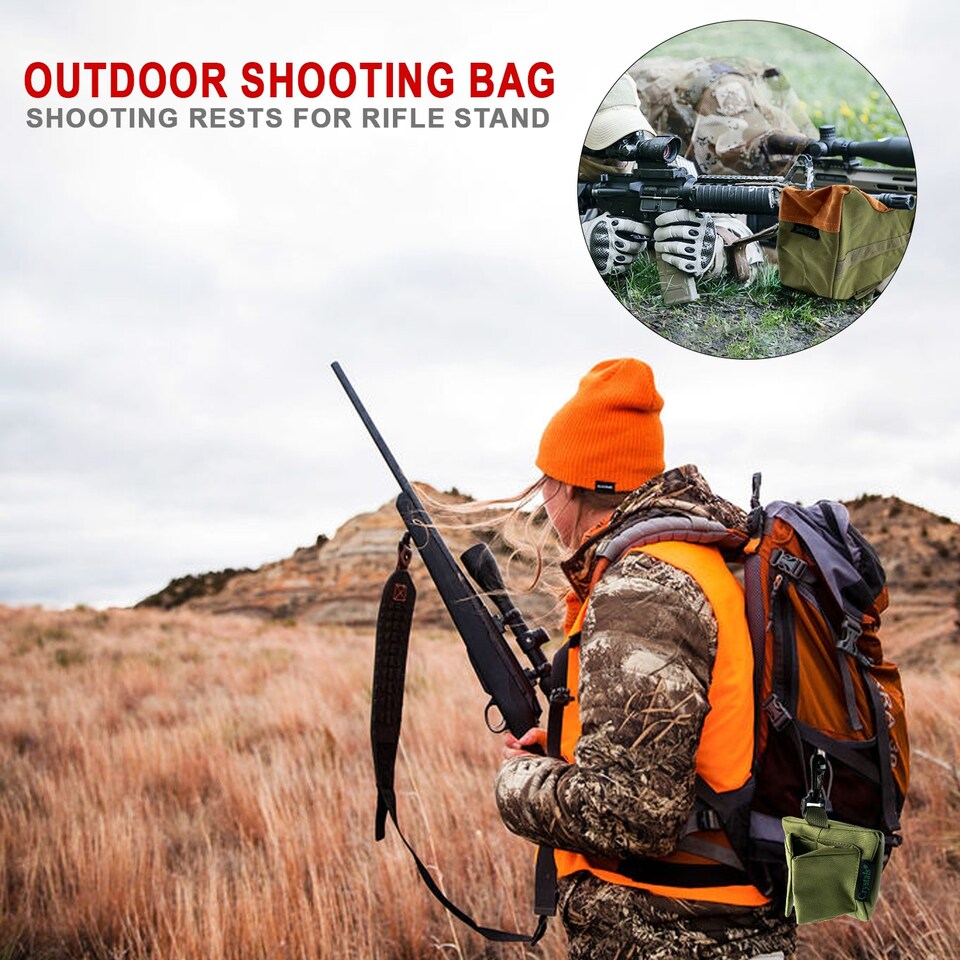image 1 of 2/Set Front and Rear Rest Bench Bags Hunting Shooting Support for Stability