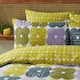 image 7 of Textured Flower Multi Duvet Cover Set Green | Double