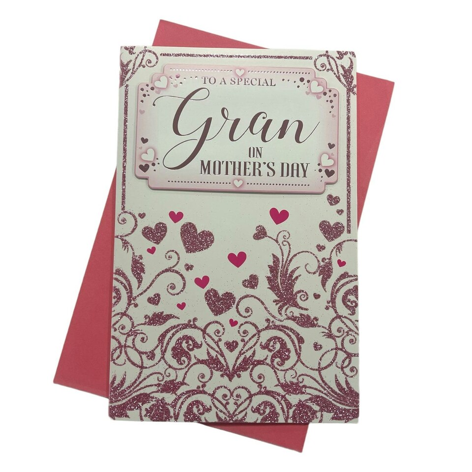 image 1 of To A Special Gran Glitter Hearts Design Mother's Day Card