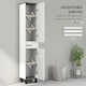 image 4 of HOMCOM Bathroom Storage Cabinet, Tall Cabinet, Bathroom Storage Unit with Adjustable Shelves, Double Doors and Drawer