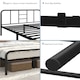 image 4 of Yaheetech Romantic 5ft King Metal-Framed Bed with High Headboard Black