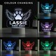 image 3 of Personalised Pet Memorial Colour Changing LED Light