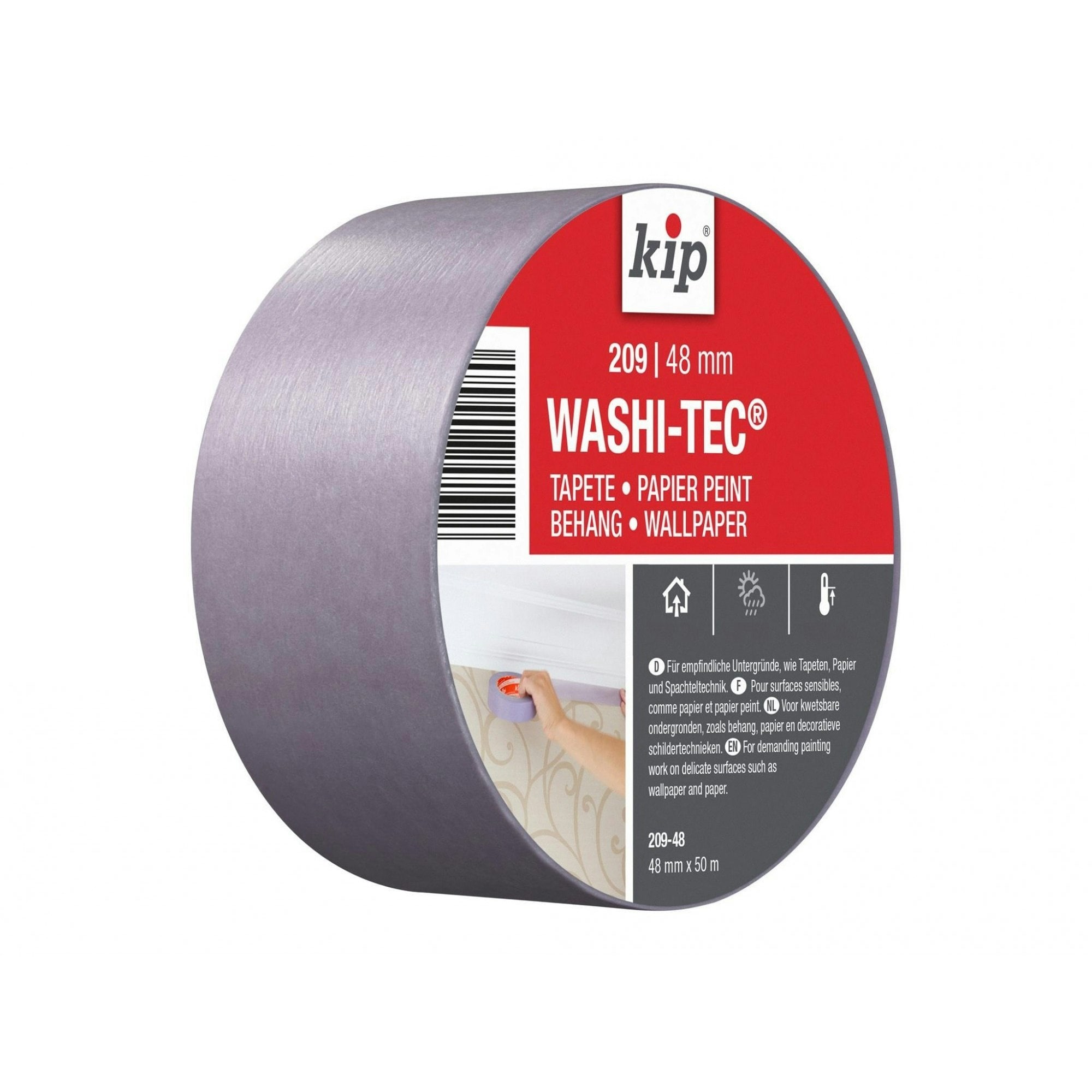 Kip 209 Premium Low Tack Washi-tec Masking Tape - Multi Colour - 48mm x 50m