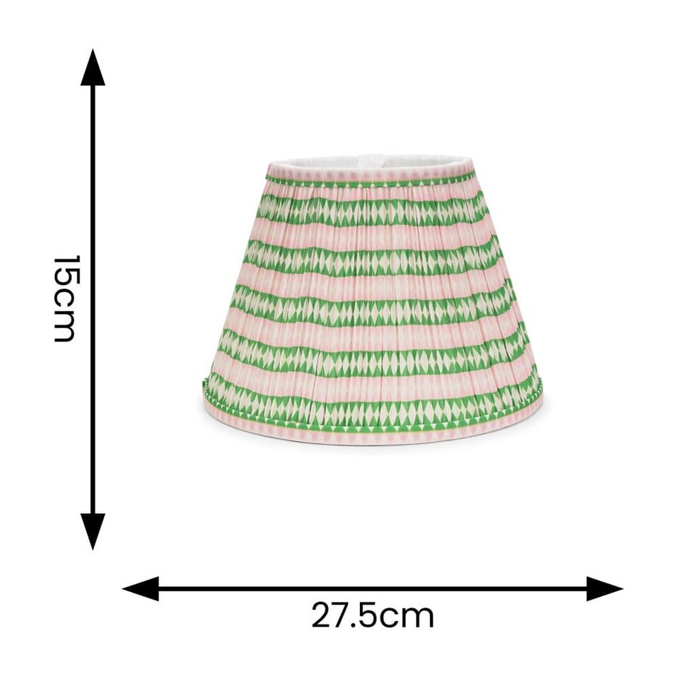 image 1 of ValueLights Riza Taper Pink Aztec Pleat Small Lamp Shade | Pink