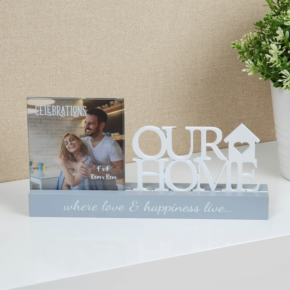 image 1 of Widdop Celebrations 'Our Home' Photo Frame - 4 x 4" Clear | Clear | One Size