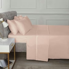 Percale 180TC 10" Fitted Sheet - Blush Pink | Super King