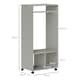 image 8 of HOMCOM Open Wardrobe Clothes Rail Bedroom Clothes Storage Rod Grey