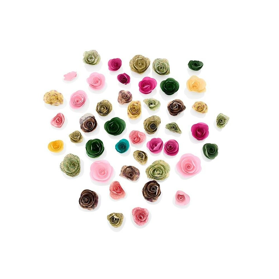 image 1 of Pack of 12 Decorative Paper Flowers by Icon Craft