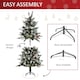 image 5 of HOMCOM 5FT Artificial Snow Dipped Christmas Tree Xmas Holiday Pencil Tree Green