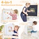 image 6 of COSTWAY Kids Art Easel 4-in-1 Toddler Activity Table Set w/ Whiteboard White