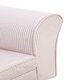 image 5 of Premier Kids Pink and White Stripe Rocker with Footstool for Kids, Velvet Stool, Adjustable Sofa Footstool, Ergonomic Sofa