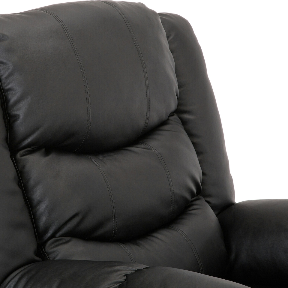 image 1 of Chester Electric Bonded Leather Automatic Recliner Heat & Massage Chair (Black)