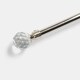 image 3 of OHS Crystal Ball Finial Metallic Silver Curtain Pole Extendable Rod | Silver