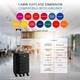 image 8 of 55x35x20cm Carry On Cabin Hard Shell Suitcase - 100+ Airlines Approved Including EasyJet (Paid), British Airways, Ryanair (Priority), TUI Grey | Grey Black Gloss | Cabin Bag
