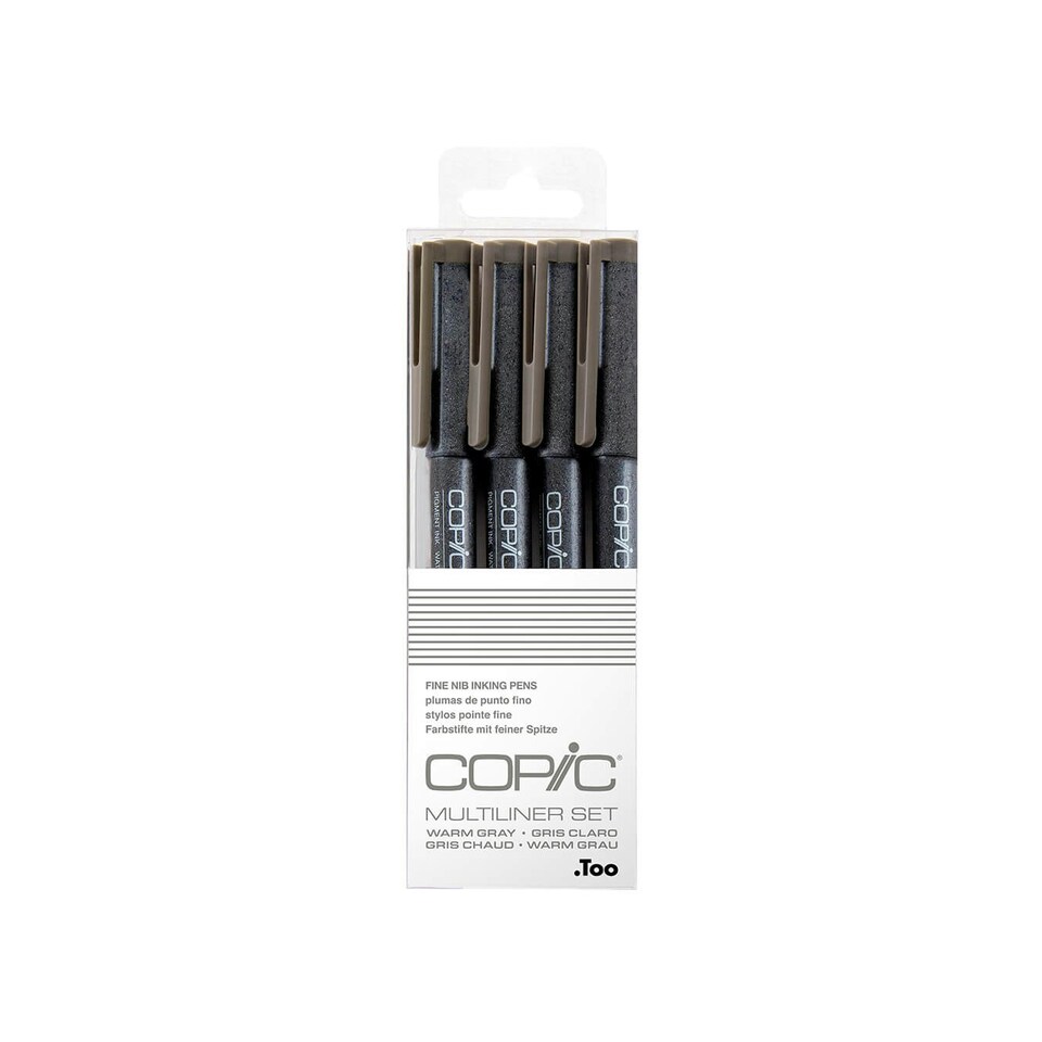 image 1 of Copic Multiliner, Warm Grey, Set of 4