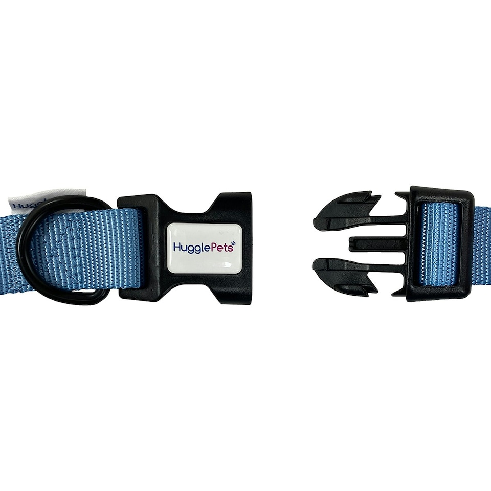 image 1 of HugglePets Snappy Adjustable Dog Collar Blue | S