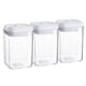 image 1 of Argon Tableware Flip Lock Plastic Food Storage Containers - 800ml - White - Pack of 3