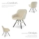 image 3 of Lounge Armchair Living Room Accent Chair 360 Swivel Slim Steel Legs Velvet Fabric | Cream | cream | 4