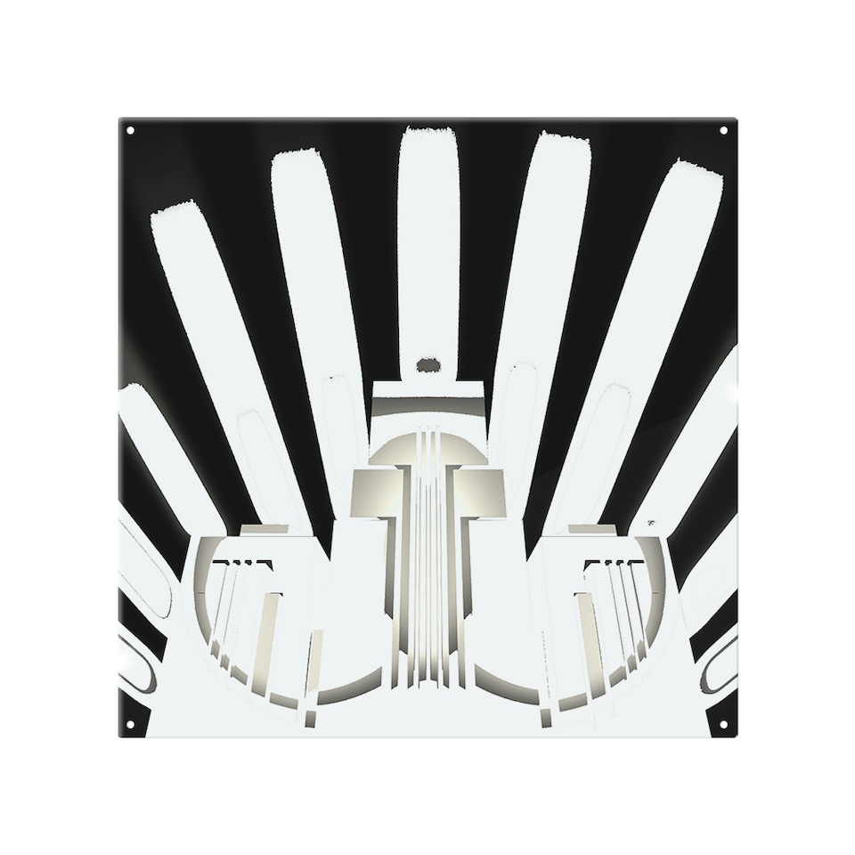 image 1 of Art Deco Skyscraper In Black & White Splash Back | White