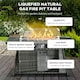 image 3 of Outsunny Rattan Garden Furniture Sofa Set Armchairs Fire Pit Table