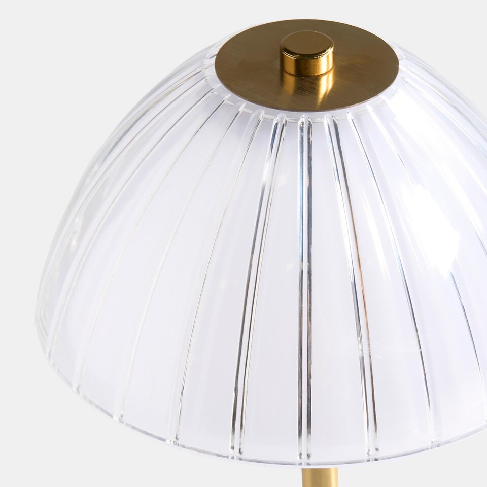 image 1 of OHS Ribbed Dome Bedside Lamp LED Rechargeable Cordless Night Light